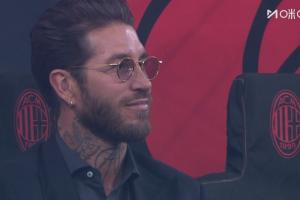 观战米兰德比，皇马传奇队长拉莫斯现身看台