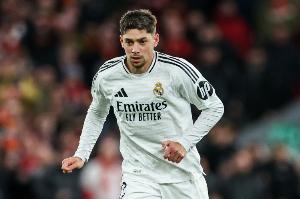 皇马队史第4次欧冠淘汰赛上半场打进3球，上次还是2014年对拜仁