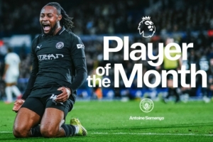 5场3球1助！塞梅尼奥当选英超2月最佳球员