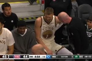 勇士官方：波尔津吉斯下背部酸痛 今日比赛回归成疑