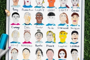 曼城女足社媒晒对阵热刺创意海报：孩子们手绘的球员名单