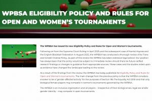 调整政策！官方：仅生理女性选手才能参加世界台联旗下的女子赛事