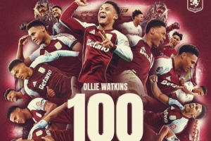 推射空门！沃特金斯助阿斯顿维拉取得领先，解锁维拉生涯第100球