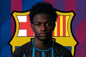 每体：巴萨关注布鲁日18岁边锋比西武，已派出球探对其现场考察