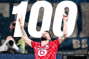 39岁6个月19天！吉鲁成为历史最年长达成法甲100场里程碑的球员
